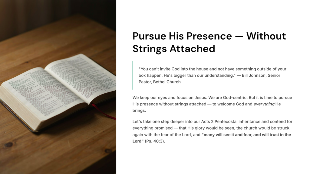 9_PursueHisPresenceWithoutStringsAttached