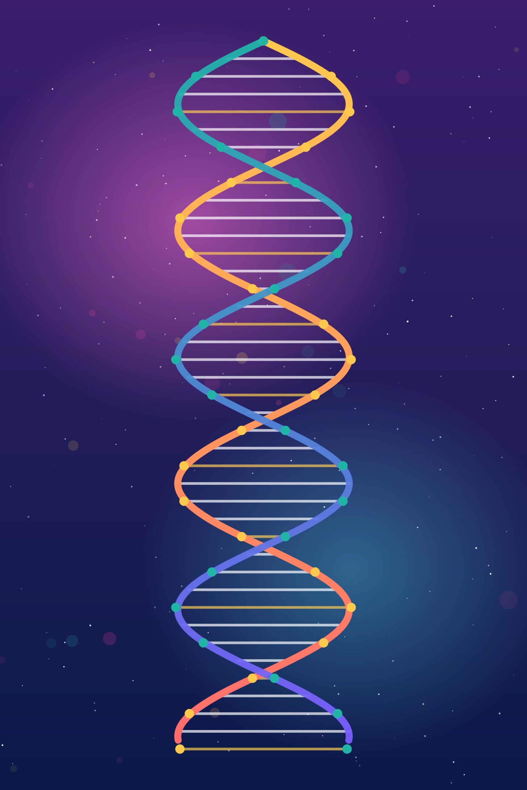 Illustration of a DNA double helix, representing specified digital information encoded in every cell