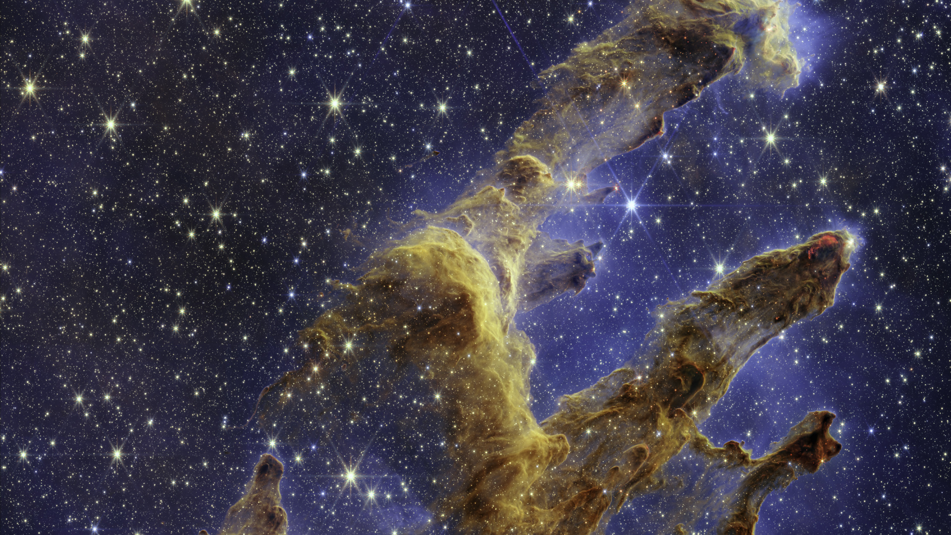 A Hubble-style image of a star-filled nebula, illustrating the precisely calibrated universe