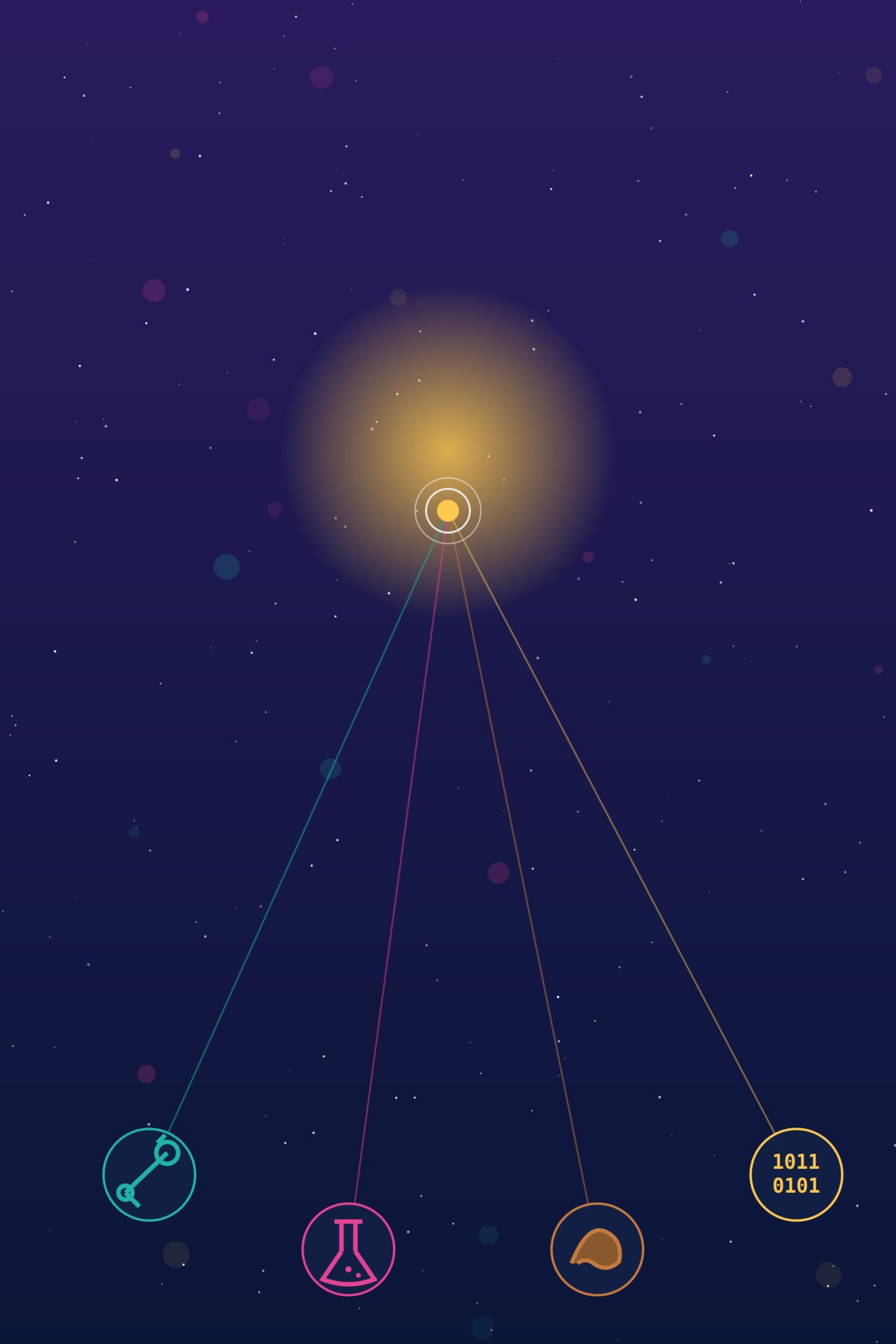 Rays of light radiating outward, symbolizing faith and science converging on the evidence